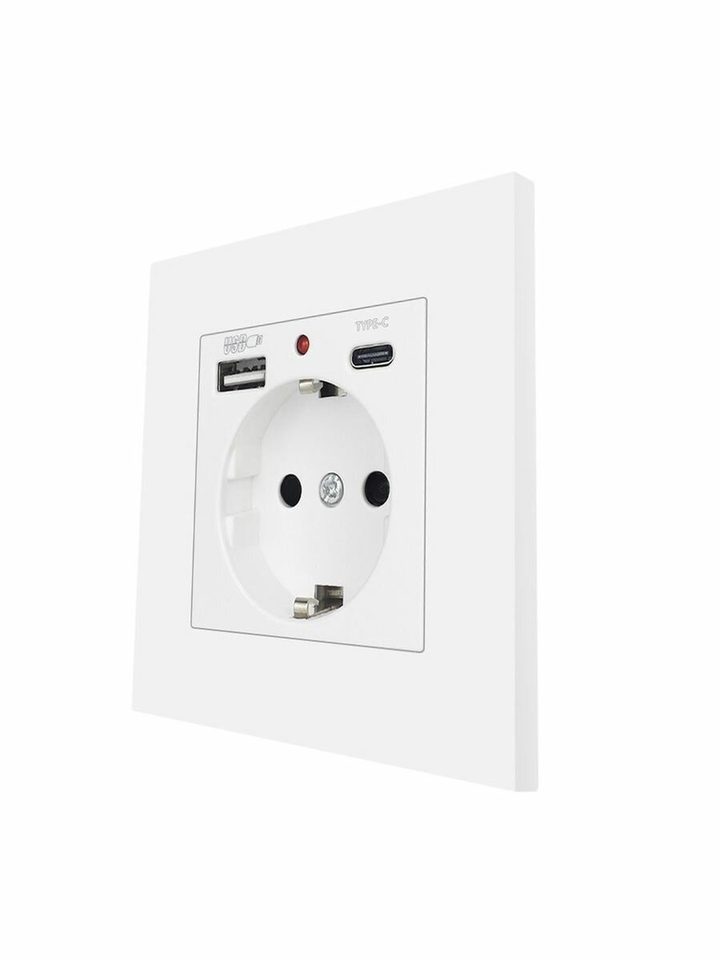Розетка с USB и Type-C